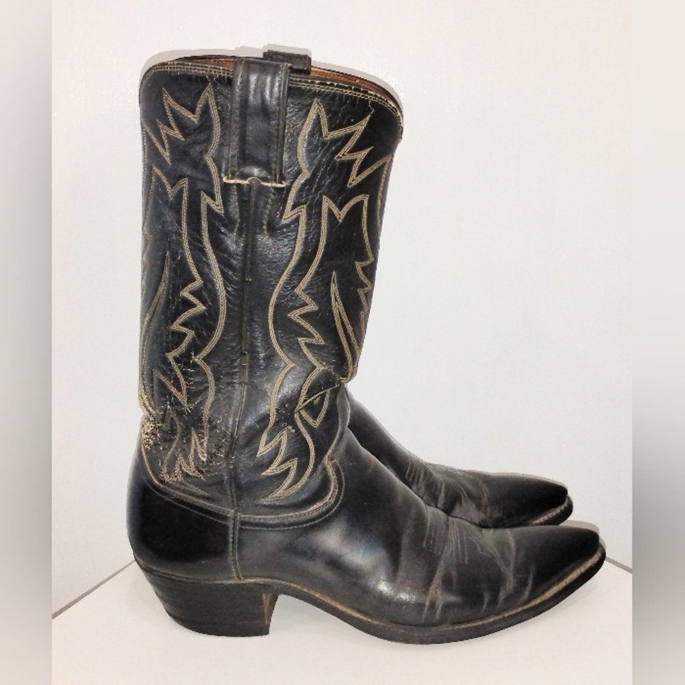 VINTAGE JUSTIN COWBOY BOOTS - Picture 6 of 13